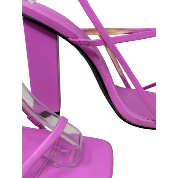 Public Desire pink strappy high heel sandals size 8 - Picture 2 of 15